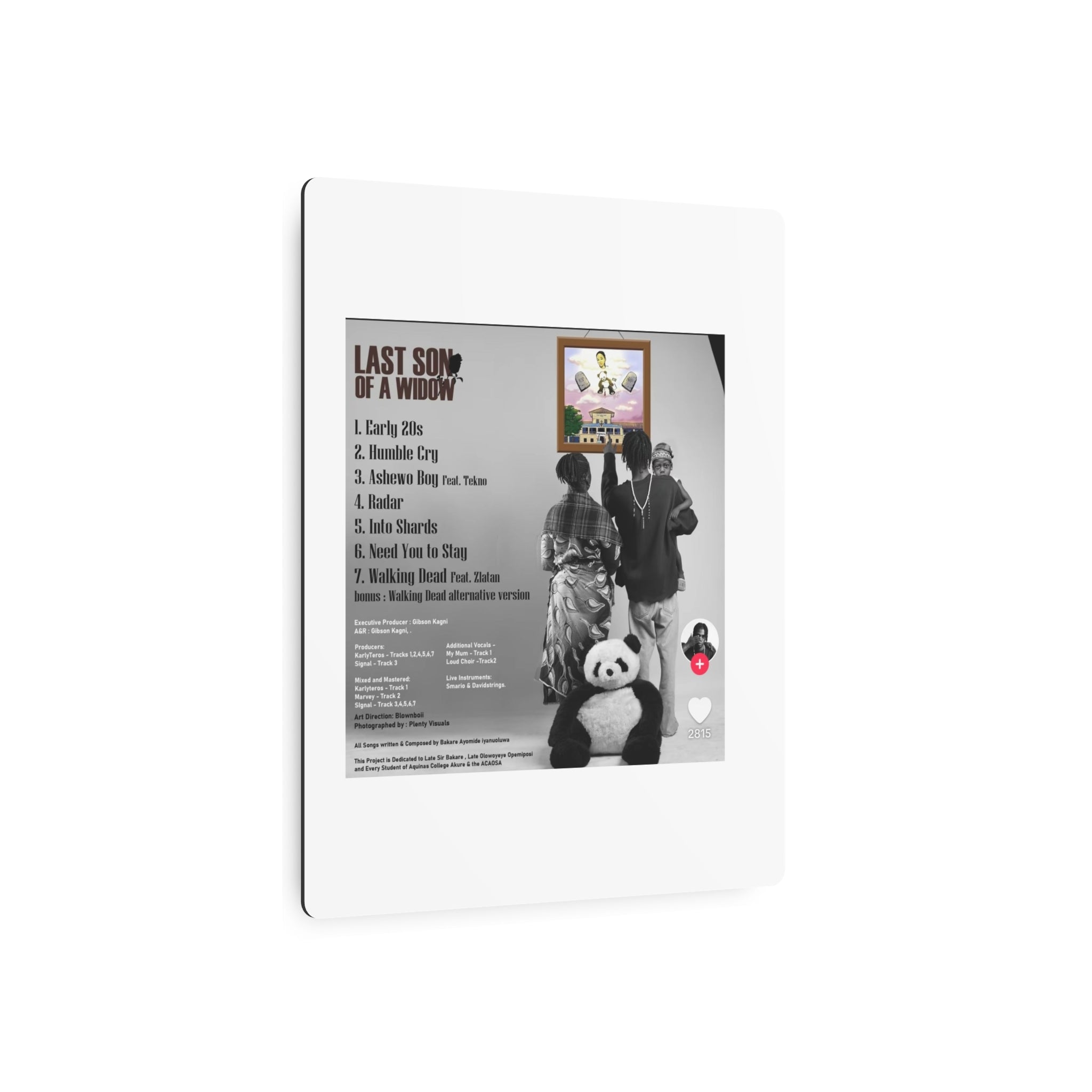 Last Son of a Widow Metal Art Sign