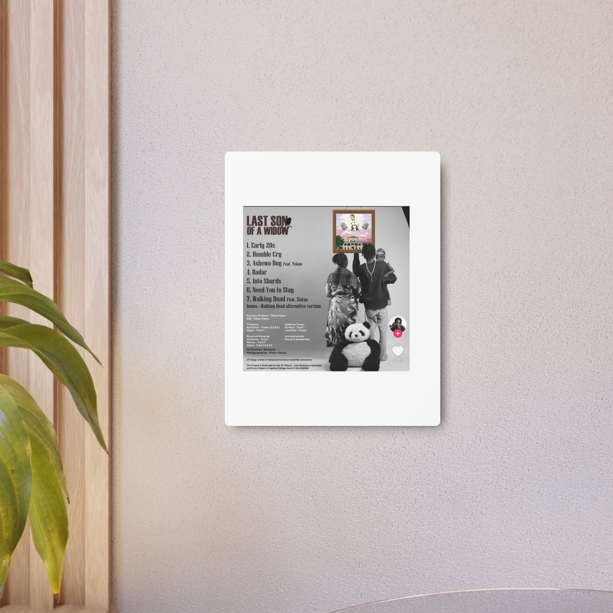 Last Son of a Widow Metal Art Sign