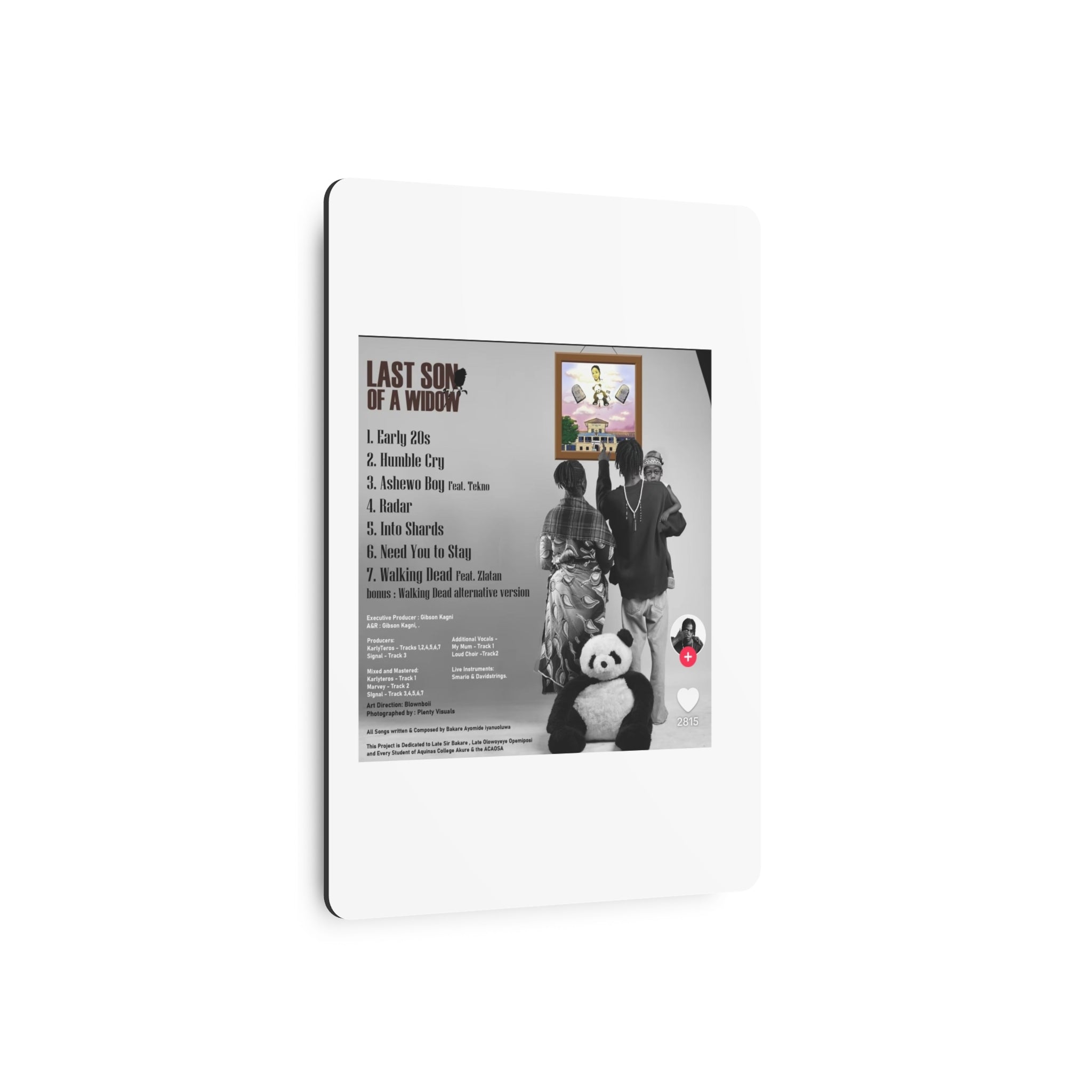 Last Son of a Widow Metal Art Sign