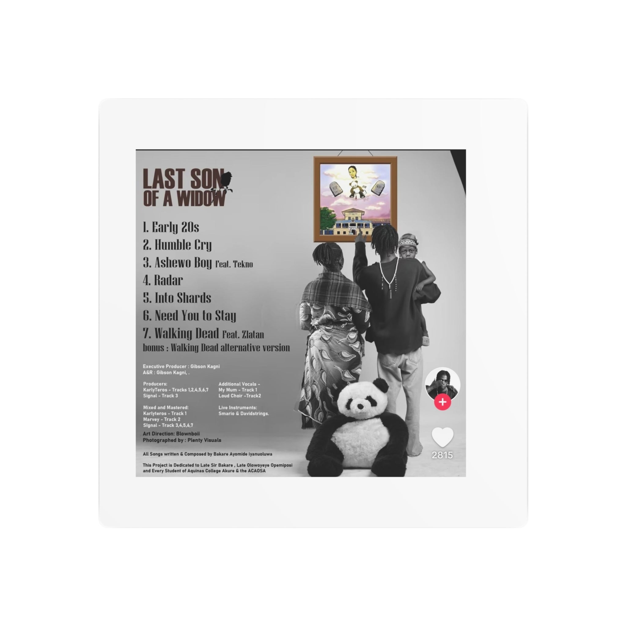 Last Son of a Widow Metal Art Sign