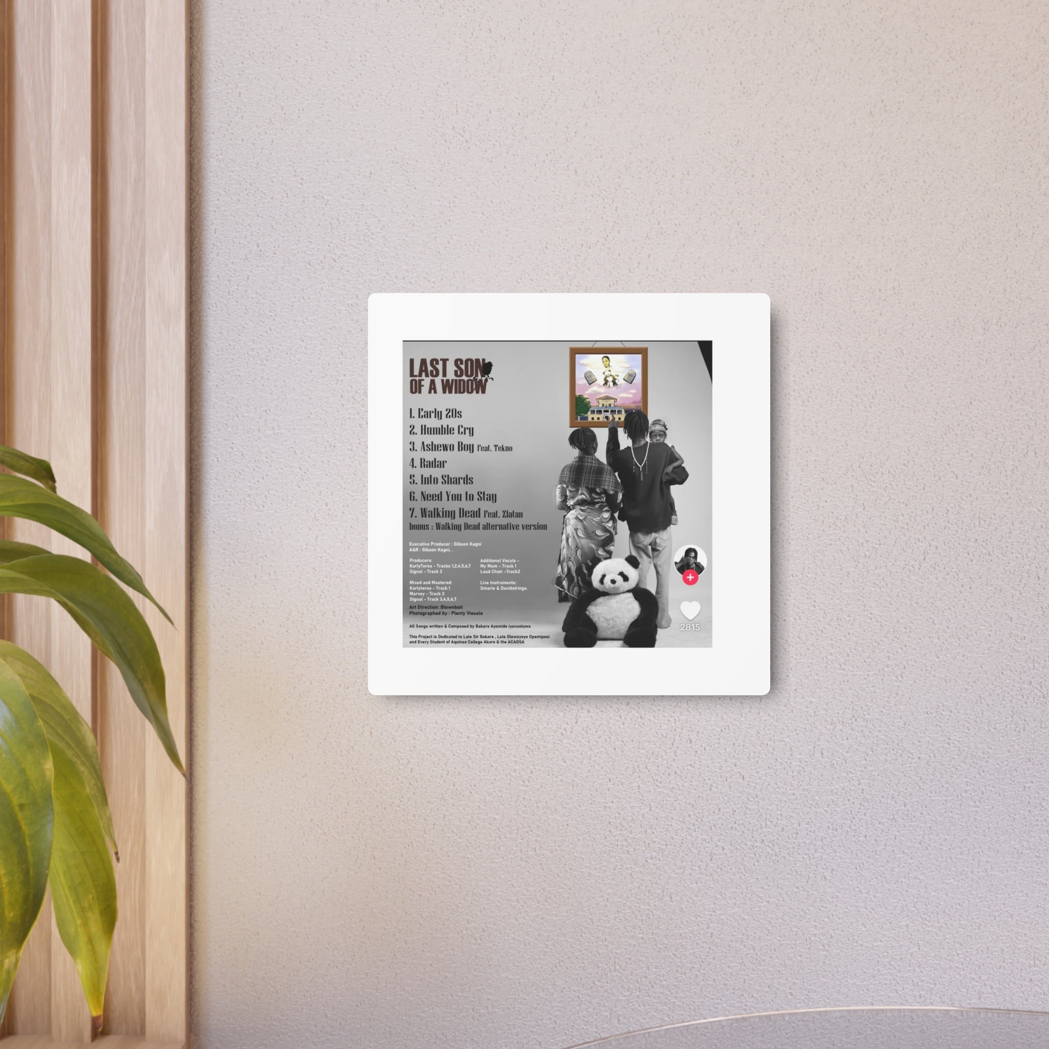 Last Son of a Widow Metal Art Sign