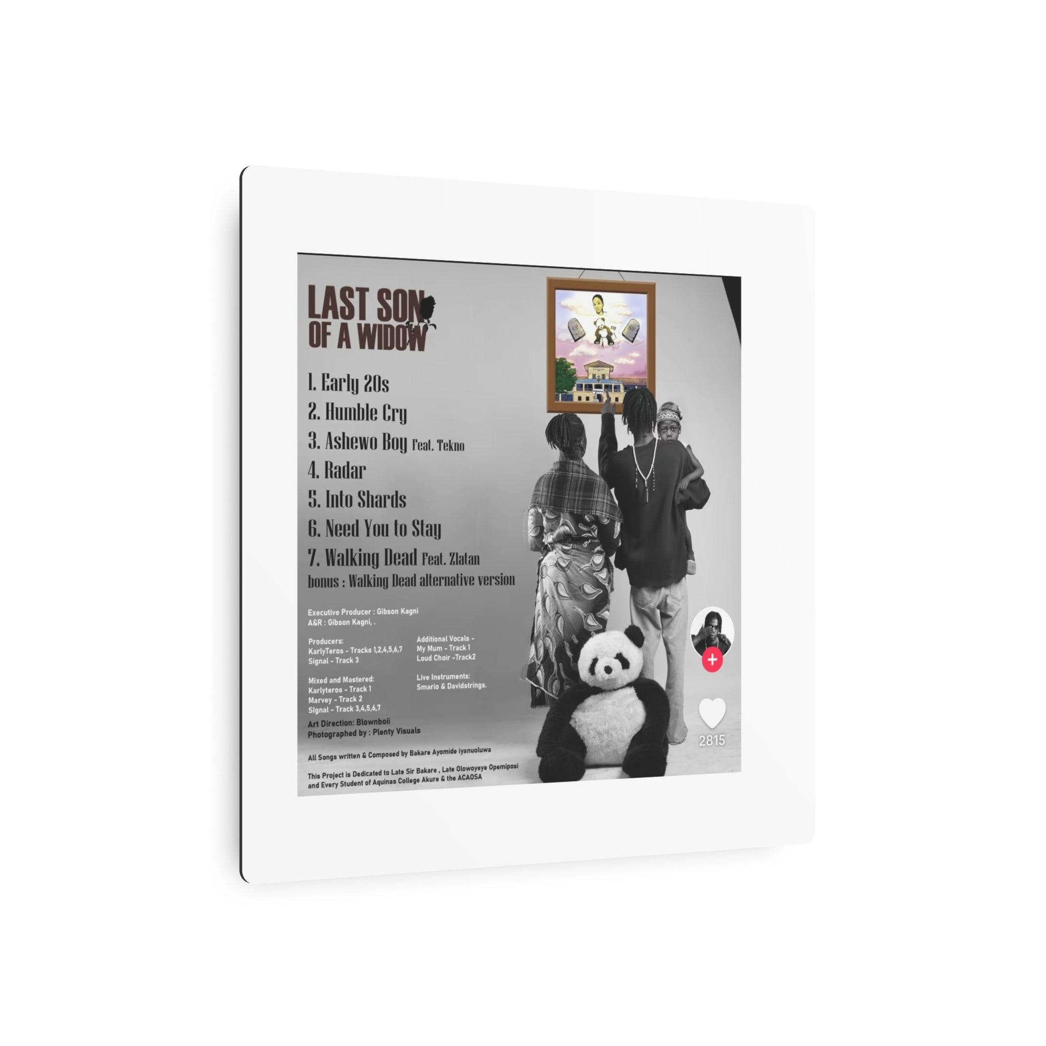 Last Son of a Widow Metal Art Sign