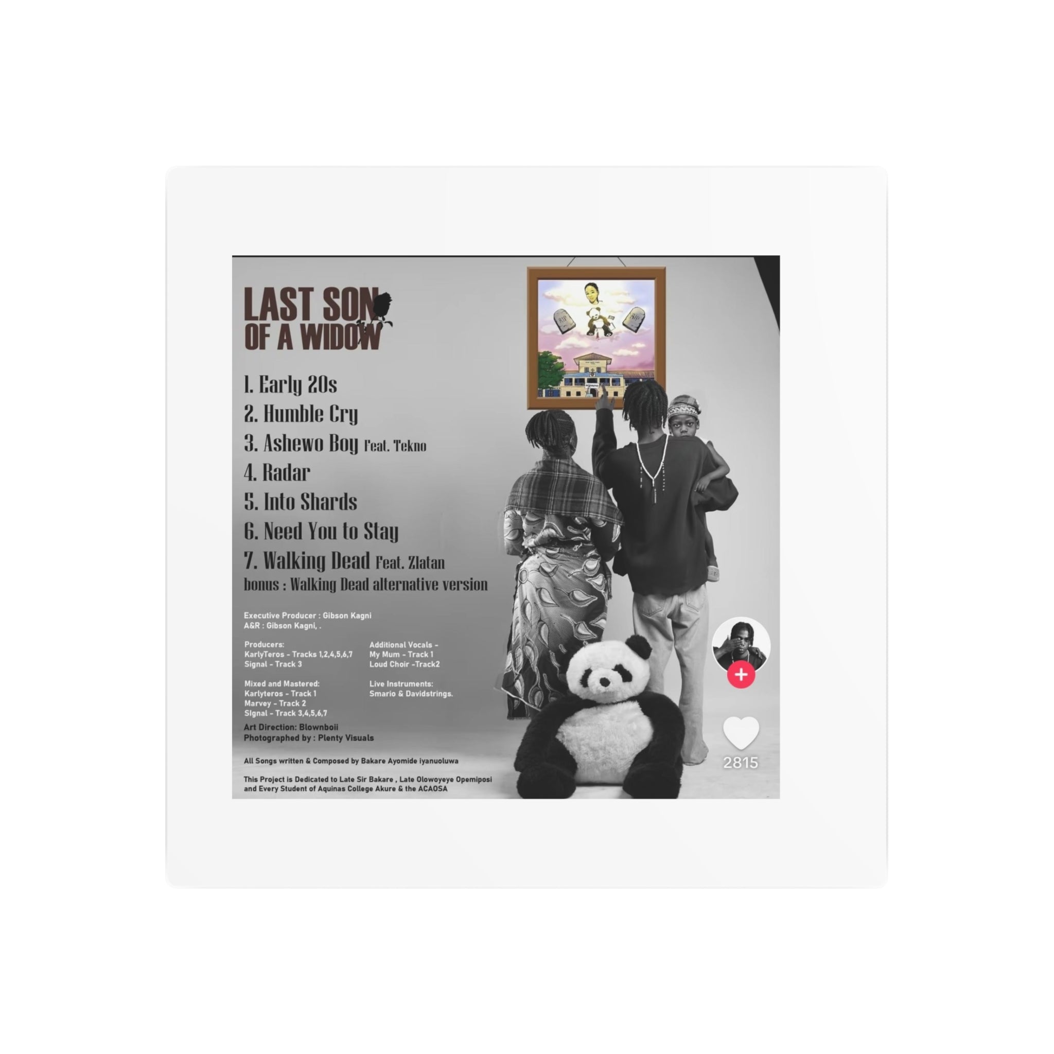 Last Son of a Widow Metal Art Sign