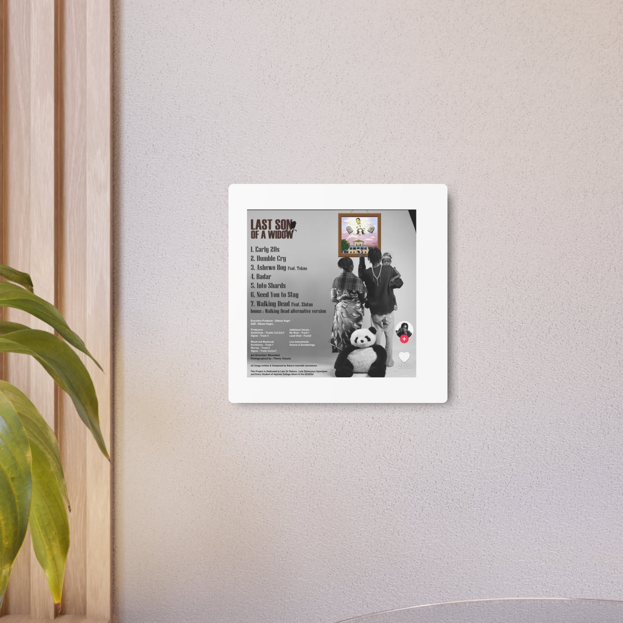 Last Son of a Widow Metal Art Sign