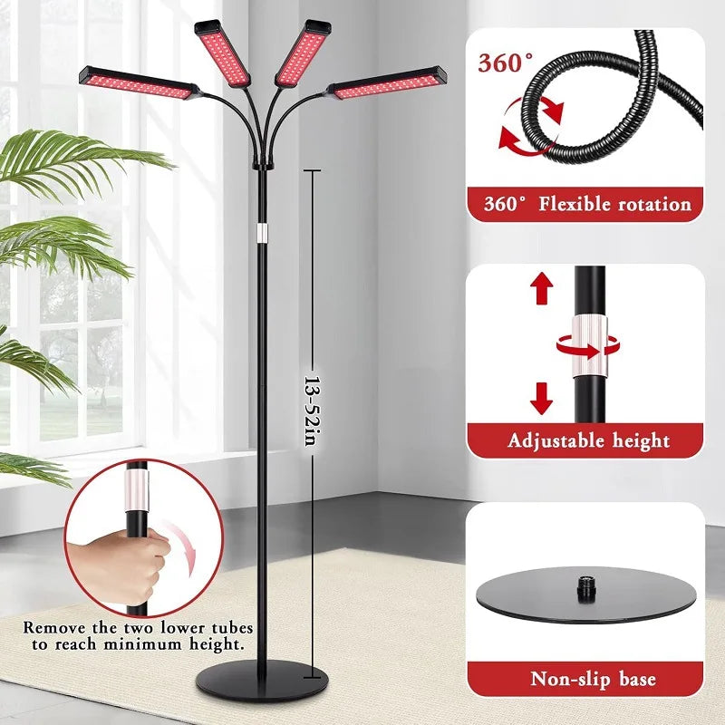 Led Red&Near Infrared Light Healthcare Lamp 660&850 nm Sauna for Full Body Face Joint Muscle Relieve Beauty Health Gadget Device