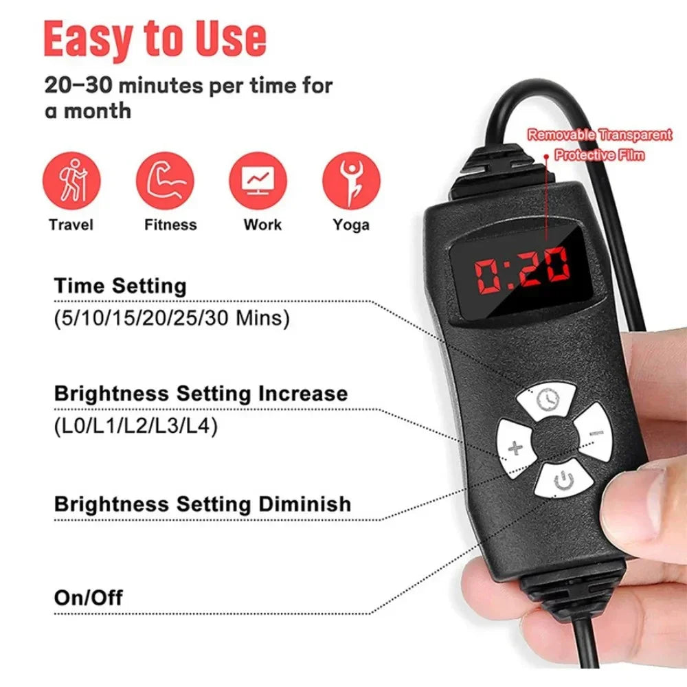 Led Red&Near Infrared Light Healthcare Lamp 660&850 nm Sauna for Full Body Face Joint Muscle Relieve Beauty Health Gadget Device